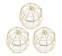 GLEAVI Suet Feeder Iron Material 3pcs Hanging Fat Holder with Smooth and Easy to Clean Outdoor for Birds Suitable for Garden, Lawn and Balcony Use