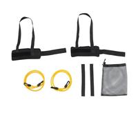 GLEAVI Swimming Resistance Training Set Adjustable Foot Straps, 2 Yellow 6x9x1m Swim Resistance Bands and 2 Straps, Swim Sports Belt for Pool Strength and Technique Training