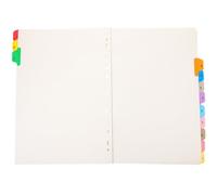 GLEAVI Tab Dividers 12 Sheets Punched Loose-Leaf Binder Page Markers for Academic and Office Document Organisation