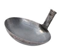 GLEAVI Thickened Iron Water Scoop Ladle with Long Vertical Handle 21cm, Reusable Heavy-Duty Iron Spoon for Kitchen, Farming, Garden, and Industrial Water Scooping