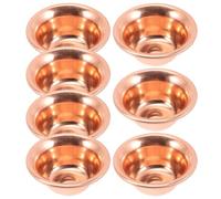 GLEAVI Tibetan Offering Bowl 7Pcs Polished Copper Water Cups for Buddhist Meditation and Home Yoga Ritual Decor