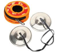 GLEAVI Tibetan Tingsha Cymbals Bell Small Handcrafted Copper Percussion Instrument with 7.5cm Protective Case for Yoga Meditation and Relaxation