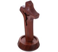 GLEAVI Unfinished Small Wooden Cross Tabletop Ornament with Natural Wood Texture Portable Religious Decoration for Easter Baptism Church Centerpiece Compact