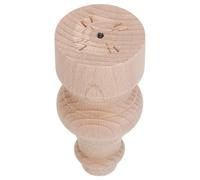 GLEAVI Unfinished Wood Stair Finials 4.7X2.4" European Style Wood Baluster Railing Post Caps for Indoor Staircase, Wooden Deck Finial Topper for Handrail and Bed Posts, Decorative Stair