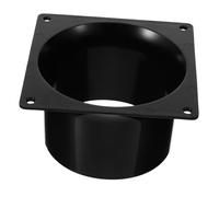 GLEAVI Ventilation System Duct Reducer Connector Fitting, Square to Round Transition Adapter for Diy Cooker Hood Ventilation, 100# Square Base Flange, 1 Piece