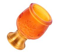 GLEAVI Vintage Alloy Temple Water Goblet for Religious Ceremonies Easy to Clean Compact Offering Cup for Home Worship Multiuse Tibetan Buddhist Chalice Cup for Rituals and Spiritual