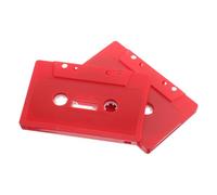 GLEAVI Vintage Cassette Tape Box with Empty Blank Cassettes for Recording and Party Decoration, Retro Style Media Storage, 2pcs Colourful Tapes for DIY Music and Speech