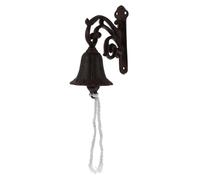 GLEAVI Vintage Cast Iron Doorbell Rustic Hanging Bell for Garden and Home Decorative Door Hanging Pendant Solid Iron Manual Bell with Clear Crisp Sound Suitable for Outdoor and Indoor Use