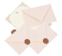 GLEAVI Vintage Style Retro Letter Paper and Envelopes Set with 3 White Linen Texture Envelopes, 10 Rabbit Design Writing Papers and 3 Wax Seal Stamps for Invitation and Personal