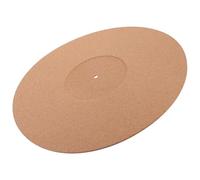 GLEAVI Vinyl Record Player Mat Cork Turntable Slipmat Anti-Static Protective Pad 297mm Diameter Groove Design for Vinyl Record Accessories