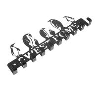 GLEAVI Wall Mounted Iron Key Holder for Wall with Great Bearing Capacity Simple and Delicate Black Key Rack for Organizing and Towels in Kitchen or Bathroom