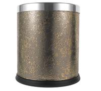 GLEAVI Waste Paper Basket Garbage Container for Home and Hotel with Decorative Double Layer Design and Compact Size Random Color