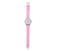 GLEAVI Watch for Butterfly Pattern Luminous Quartz Wristwatch Colorful Pink Leather Strap Suitable for and School Use