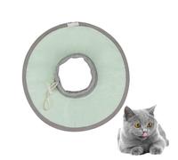 GLEAVI Waterproof Lightweight Breathable Cat Elizabethan Collar, Anti-Lick Pet Collar for Small Cats, Green Size S, Comfortable Post-Surgery Protection