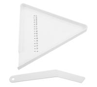 GLEAVI White Abs Triangular Pill Dispenser Tray with Three Compartments and Corner Spout, Efficient Sorting Medicine Organiser for Hospitals and Travel Kits, Smooth Surface Design