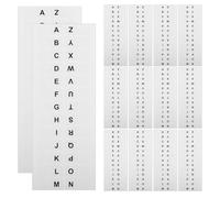 GLEAVI White Alphabet Index Tabs Stickers from A Through Z, 25x12.5mm Strong Adhesive File Labels, 10 Sheets Document Markers for Office and School Organization