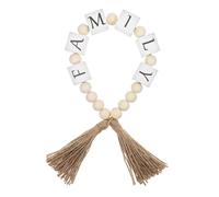 GLEAVI Wooden Bead Garland Decor Rustic Fall Shelf Living Home Ornaments Wood Bead Strings Tassels for Fall Wedding Table Decoration