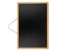 GLEAVI Wooden Hanging Chalkboard 20x30cm Dual-Sided Magnetic Blackboard for Coffee Shop Message Writing and Painting Board with Red Rope
