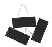 GLEAVI Wooden Hanging Tag Chalkboard Sign 5x7 Inch Wood Message Board with Hemp Rope for Taking Notes and Displaying Information in Offices on The Go