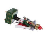 GLEAVI Wooden Mouse King Nutcracker Music Box Wind-up Tabletop Christmas Decoration Classic Holiday Ornament for Home Office and Solid Wood Figurine with Timeless Festive Charm