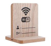 GLEAVI Wooden Wifi Password Sign Board with Erasable Surface for Home and Business Use, Guest Bedroom Wifi Password Reminder, Table Display for Hotels and Restaurants