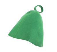 GLEAVI Wool Felt Sauna Hat Heat Insulation Hair Steamer Cap Water Absorbent Bath Shower Cap Natural Wool 25X23Cm Green Suitable for Men Women Home Spa and Public Sauna