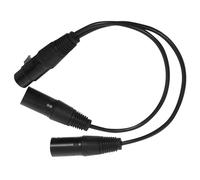 GLEAVI Xlr Y Splitter Cable Balanced Audio Adapter Female to Dual Male Microphone Cord Black for Recording, Speakers, and Mixer Equipment