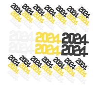 GLEAVI Year Party Confetti Decorations Black Gold Silver Table Scatters for Elegant Celebration Ornaments for Invitations Candy Bags Scrapbooks and Festive Ambiance