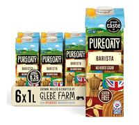 Glebe Farm, Gluten Free PureOaty Oat Milk, Barista Grade Oat Milk, No Sugar, Dairy Free Milk, Coffee Creamer & High Protein Vegan Milk, Made With 100% British Oats, Plant Milk Oat Drink, 6 x 1 litre