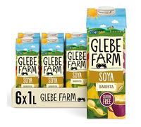 Glebe Farm Gluten Free Soya Milk, Healthy Dairy Free Milk, Coffee Creamer & High Protein Soya Barista Milk For The Perfect Microfoam, Soya Milk Multipack, Tasty Coconut Milk, 6 x 1 litre