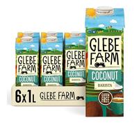 Glebe Farm Gluten Free & Vegan PureOaty Coconut Milk, Healthy Dairy Free Milk, Coffee Creamer & Coconut Milk Barista For a Perfect Microfoam, Coconut Milk Multipack, Coconut Barista Milk, 6 x 1 litre