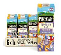 Glebe Farm PureOaty Tea-riffic Oat Drink | Dairy-Free & Gluten-Free | Oat Milk Crafted for Tea | Non-Splitting Formula | Vegan Oat Milk, Tea-Specific, 1L Carton (6-Pack)