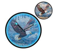 Glede over Golden Wheat Field Night Light Wall Clock LED Wall Clocks Silent Battery-Operated Glow in The Dark Large Digital Display for Bedroom Living Room Kitchen, 12 Inch