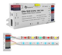 GLEDOPTO Elite 1D2P-EXMU WLED Controller, Digital & PWM LED Strip Controller with Ethernet & Sound Reactive, 15A Max, Works with Alexa/HA, DC 5-24V, 20A Fuse & Energy-Saving Relay (620WL)