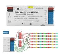 GLEDOPTO Elite 6D-EXMU WLED Digital LED Controller, 6 Output Channels, Ethernet/WiFi, PDM Mic, Energy-Saving Relay, Compatible with WS2811/WS2812B/WS2815, Works with Alexa/Home Assistant
