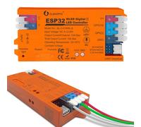 GLEDOPTO ESP32 WLED Controller LED Strip Light 15A Fuse Mic DIY Dynamic Lighting UART USB-C Download for RGB Addressable Digital Strips WS2811 WS2812 SK6812 TM1814 WS2813 WS2815 (Orange)