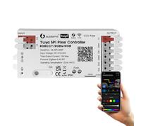 GLEDOPTO Tuya SPI Pixel Controller RGBCCT RGBW RGB ZigBee LED Controller Dynamic Light Music Sync Work with Smart Life Google Assistant Alexa Yandex (206P-ZigBee SPI)