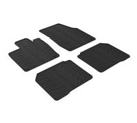 Gledring Set of Rubber Mats Compatible with Volkswagen ID.7 & ID.7 Tourer 2023- (T Profile 4-Piece + Mounting Clips)