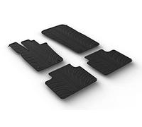 Gledring 0820 Set of Rubber Mats Suitable for Porsche Panamera GTS (971) Liftback 2016- (T Profile 4 Pieces + Mounting Clips) Black