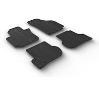 GLEDRING GL 0312 Rubber Mats Compatible with Seat Altea Including XL 2004 Onwards (T Profile Set of 4 + Mounting Clips) Black