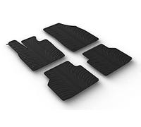 GLEDRING GL 0659 Set of Rubber Mats Suitable for Volkswagen ID.4 2020-(T Profile 4 Pieces + Mounting Clips) Black