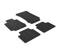 Gledring Rubber car mats set compatible with Alfa Romeo Giulia Sedan 2016- (T profile 4-pieces + mounting clips)