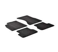 Gledring Rubber car mats set compatible with Audi A7 2010-2018 / A6 2011-2018 (T profile 4-pieces + mounting clips)