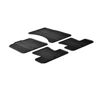 Gledring Rubber car mats set compatible with Audi Q5 2008-2016 (T profile 4-pieces + mounting clips)