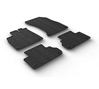 Gledring Rubber car mats set compatible with Audi Q5 2017-2024 incl. Sportback (T profile 4-pieces + mounting clips)