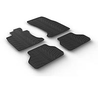 Gledring Rubber car mats set compatible with BMW 5 Series E60/E61 2004-2010 (T profile 4-pieces + mounting clips)