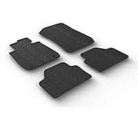 Gledring Rubber car mats set compatible with BMW X1 2009-2015 (T profile 4-pieces + mounting clips)
