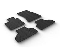 Gledring Rubber car mats set compatible with BMW X5 (F15) 2013-2018 (T profile 4-pieces + mounting clips)