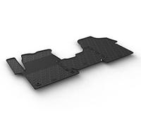 Gledring Rubber car mats set compatible with Citroen Jumpy/Peugeot Expert/Toyota Proace 2016- & Opel Vivaro Cargo 2019- & Fiat Scudo 2022- (G profile 3-pieces + mounting clips)