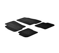Gledring Rubber car mats set compatible with Fiat Punto Evo 2009-2014 (T profile 4-pieces + mounting clips)